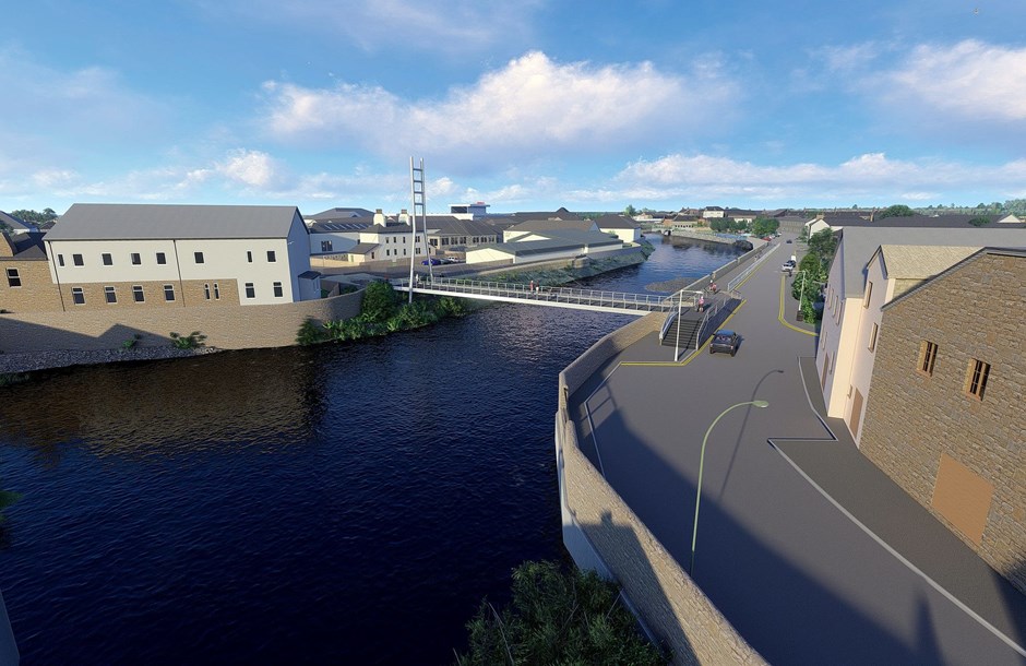 An image of Hawick flood defence