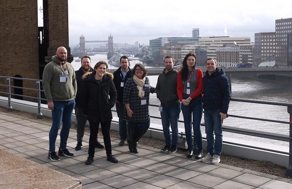 Claire Wallbridge and team in London
